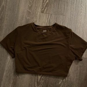 Skims brown crop top